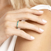 Turquoise Enamel Band Ring